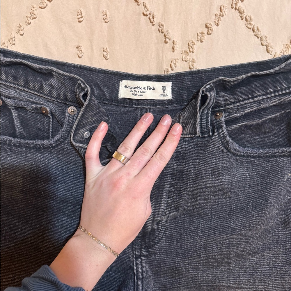 Abercrombie & Fitch Women's Dark Gray High Rise Jeans